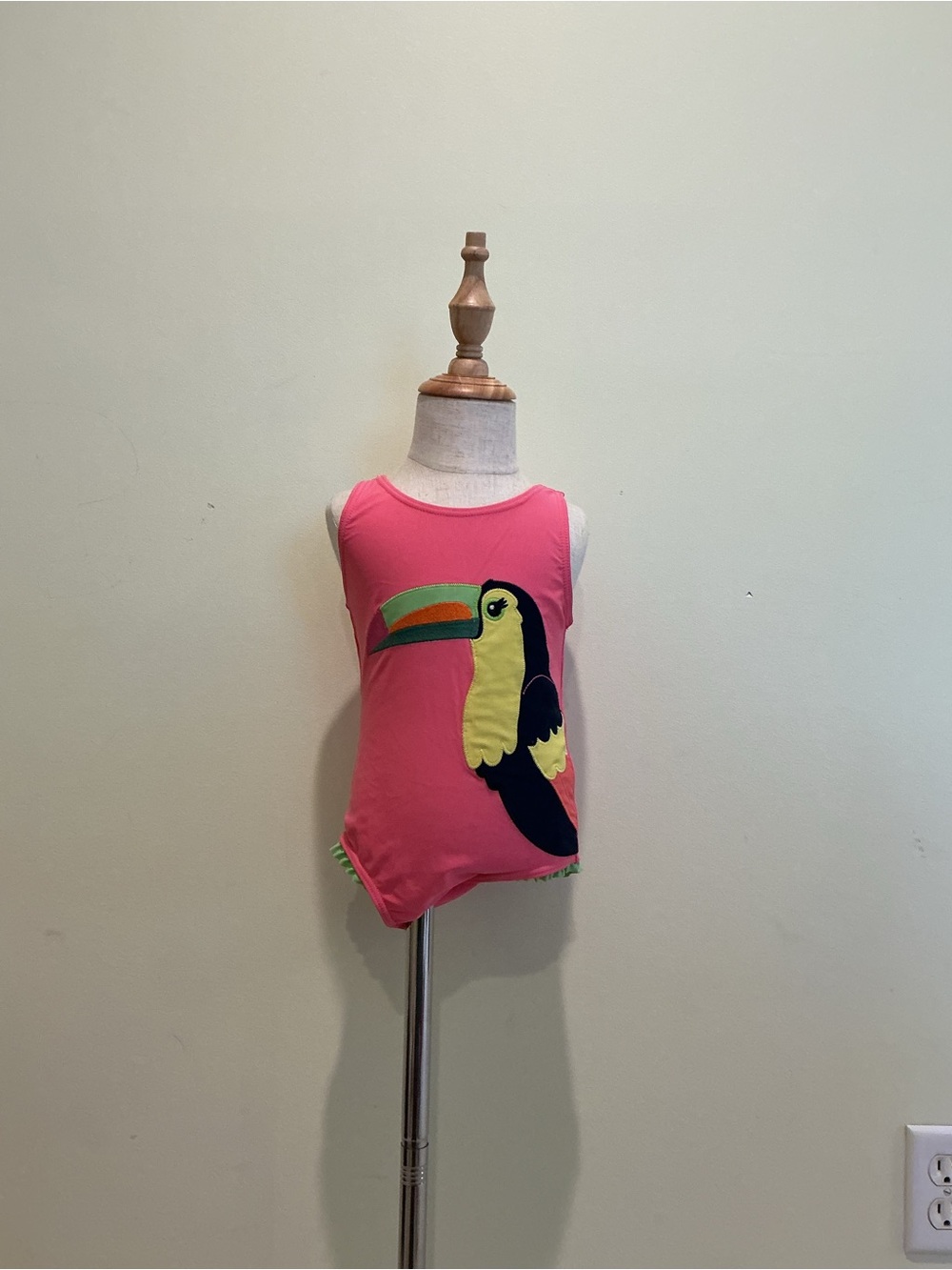 Gymboree Pink One-Piece Swimsuit with Toucan Applique